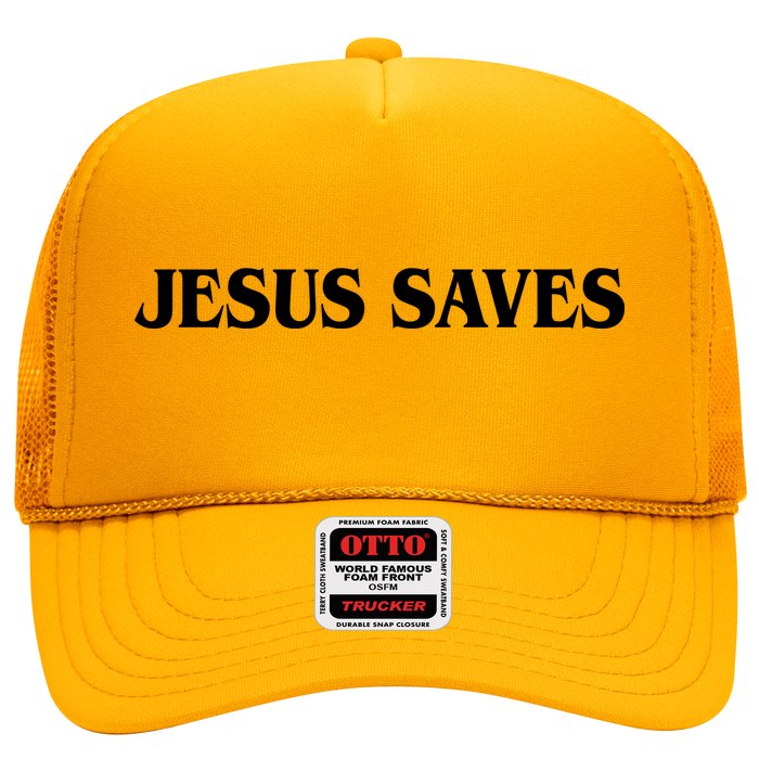 Jesus Saves Theres Power In The Name Of Jesus Acts 4:12 Front And Back Trucker Hat