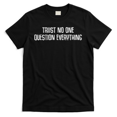 Janus Squared Trust No One Question Everything Black T-Shirt