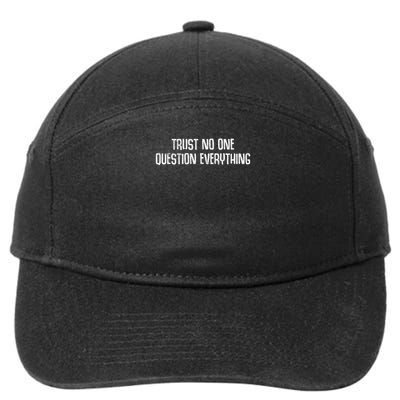 Janus Squared Trust No One Question Everything Black 7-Panel Snapback Hat