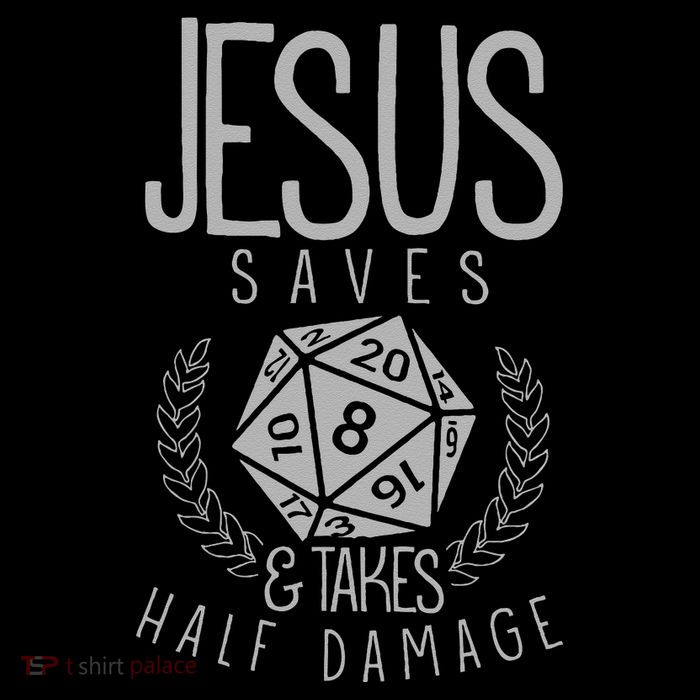 Jesus Saves & Takes Half Damage Funny. Dice Youth Performance Sprint T-Shirt