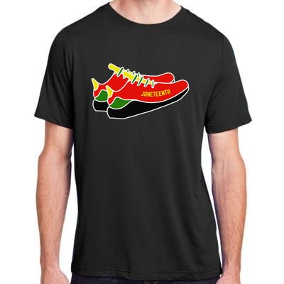 Juneteenth Sneakers Tennis Shoe Lover Adult ChromaSoft Performance T-Shirt