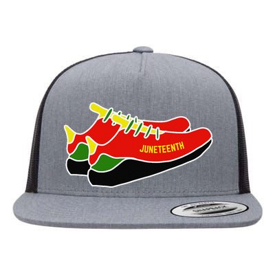 Juneteenth Sneakers Tennis Shoe Lover Flat Bill Trucker Hat