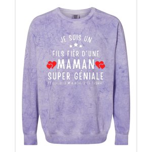 Je Suis Un Fils Fier DUne Maman Super GéNiale Et Oui Elle MA Acheté Ce Colorblast Crewneck Sweatshirt