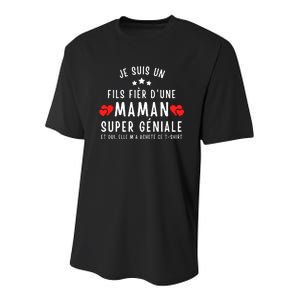 Je Suis Un Fils Fier DUne Maman Super GéNiale Et Oui Elle MA Acheté Ce Youth Performance Sprint T-Shirt