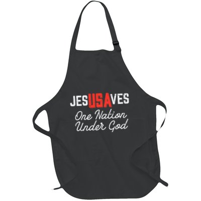 Jesus Saves Usa One Nation Under God Jesus Christian Gift Apron