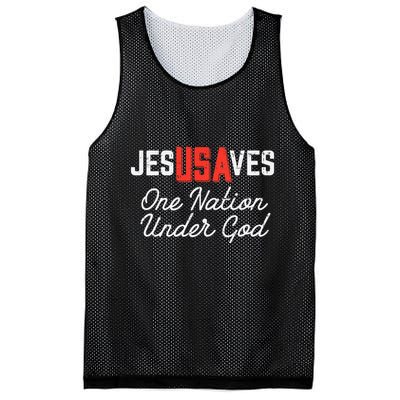 Jesus Saves Usa One Nation Under God Jesus Christian Gift Mesh Reversible Basketball Jersey Tank