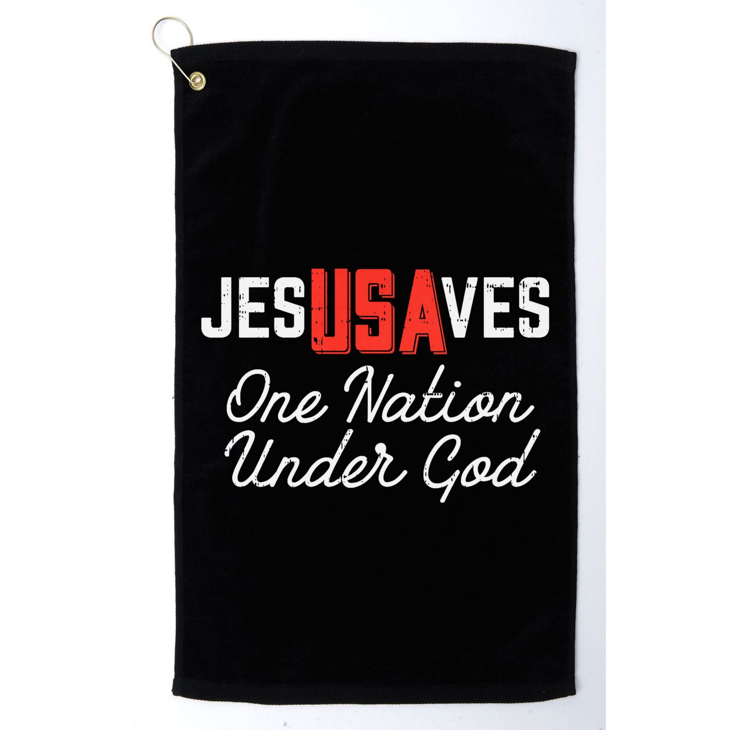 Jesus Saves Usa One Nation Under God Jesus Christian Gift Golf Towel