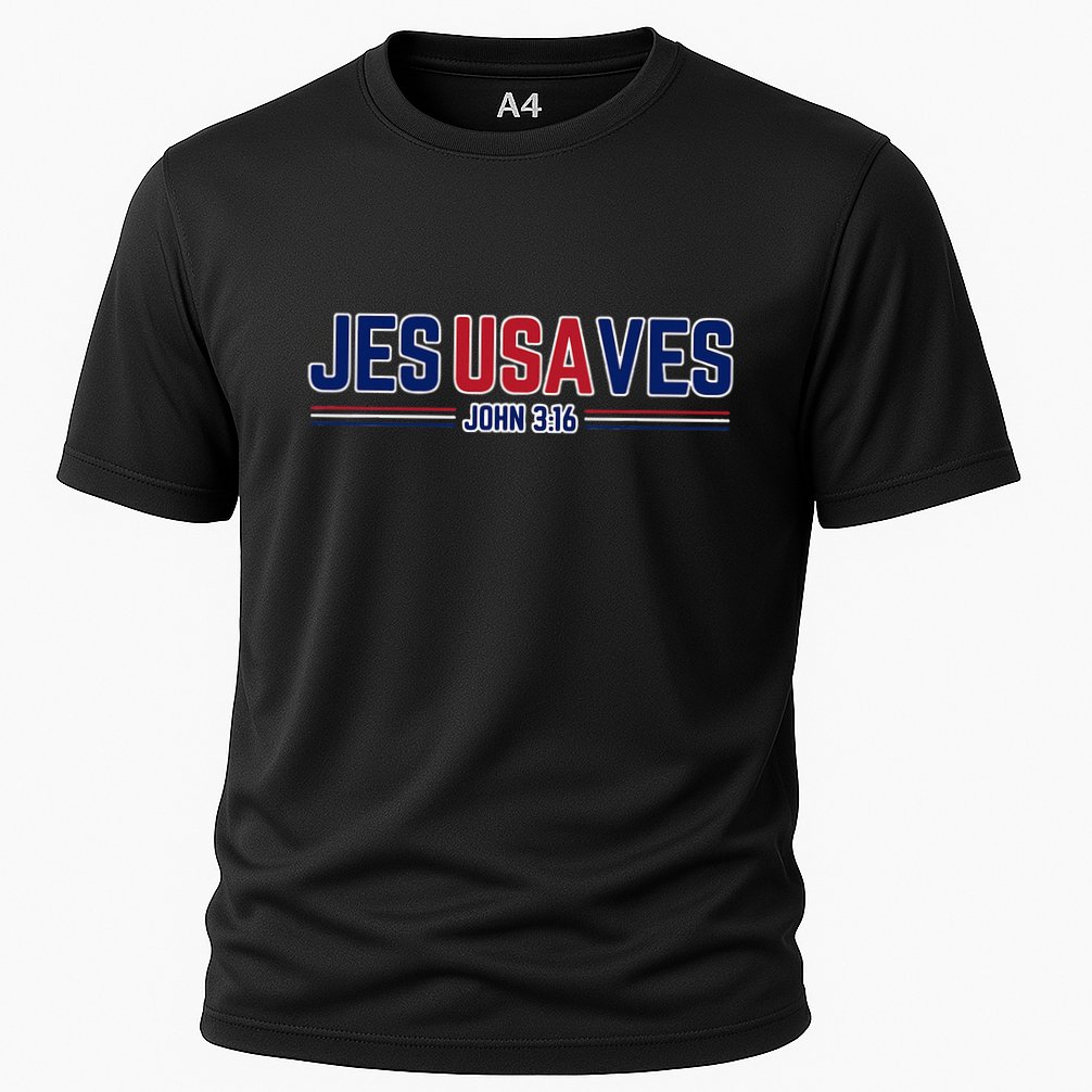 Jesus Saves Usa Christian Patriotic Jesusaves Cooling Performance Crew T-Shirt