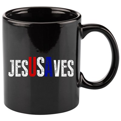 Jesus Saves USA  11oz C Handle Ceramic Mug