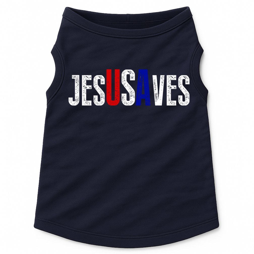 Jesus Saves USA  Doggie Tank