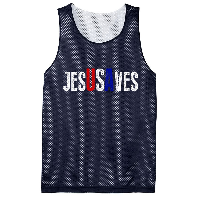 Jesus Saves USA  Mesh Reversible Basketball Jersey Tank