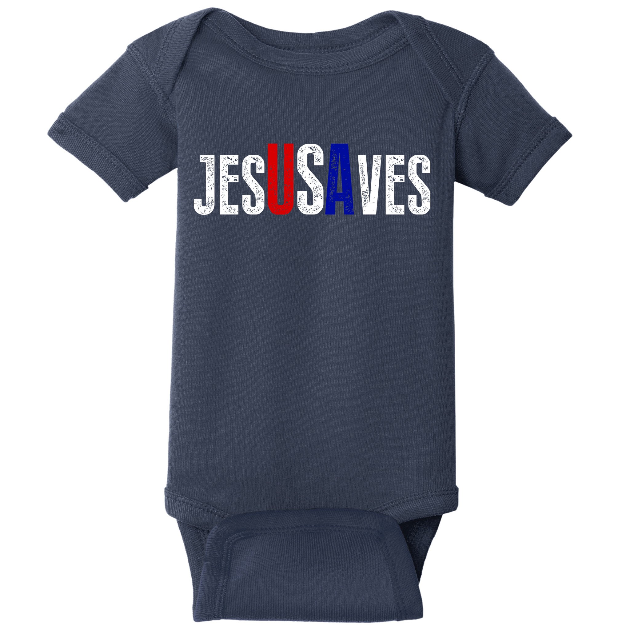 Jesus Saves USA  Baby Bodysuit