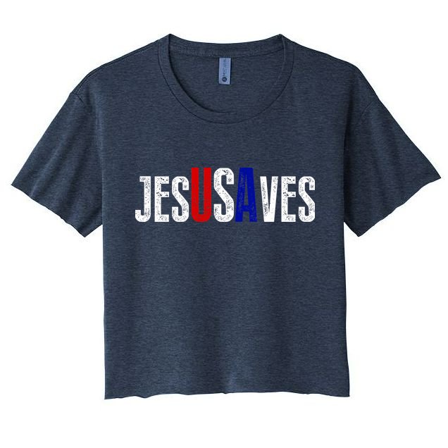 Jesus Saves USA  Crop Top