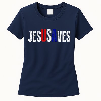 Jesus Saves USA  Womens T-Shirt