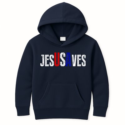 Jesus Saves USA  Kids Hoodie