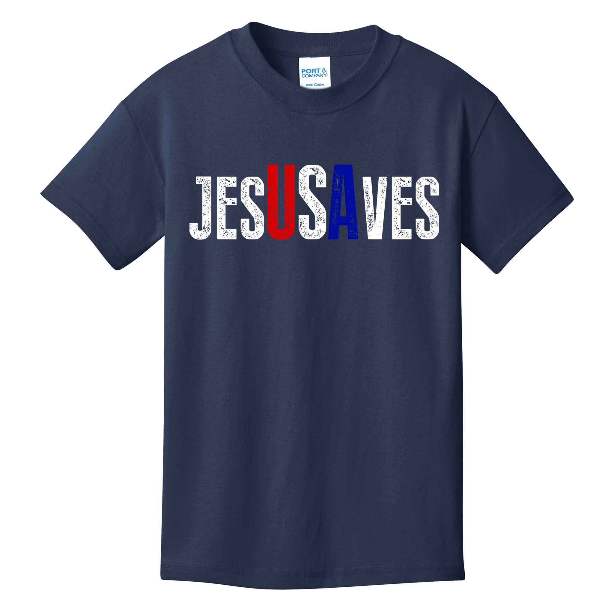 Jesus Saves USA  Kids T-Shirt