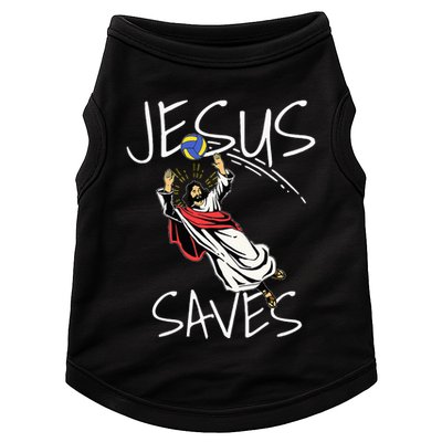 Jesus Saves Volleyball Gift Volleyball Team Doggie Tank