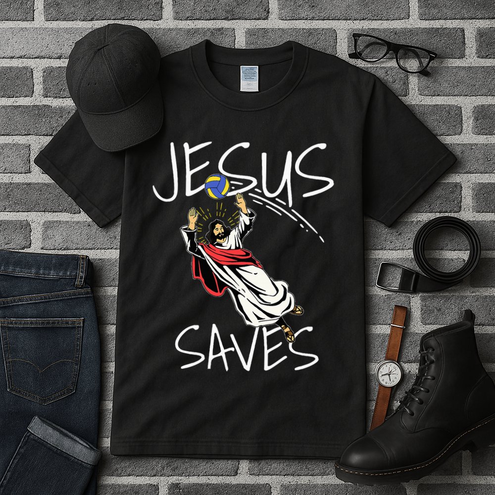Jesus Saves Volleyball Gift Volleyball Team Tall T-Shirt