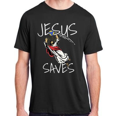 Jesus Saves Volleyball Gift Volleyball Team Adult ChromaSoft Performance T-Shirt