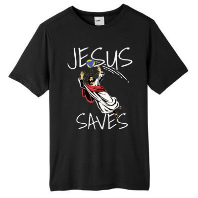 Jesus Saves Volleyball Gift Volleyball Team Tall Fusion ChromaSoft Performance T-Shirt