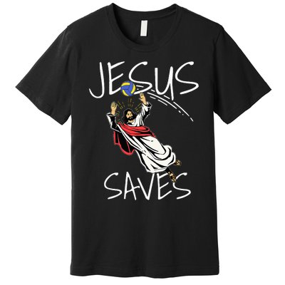 Jesus Saves Volleyball Gift Volleyball Team Premium T-Shirt