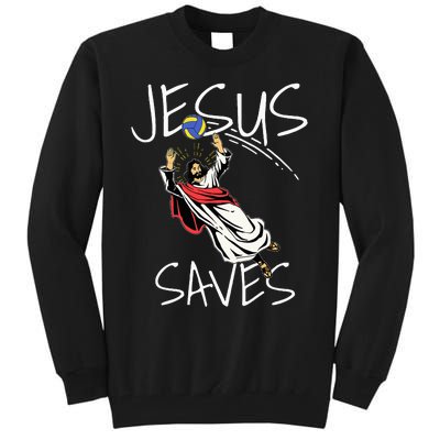 Jesus Saves Volleyball Gift Volleyball Team Tall Sweatshirt