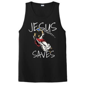 Jesus Saves Volleyball Gift Volleyball Team PosiCharge Competitor Tank