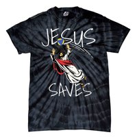 Jesus Saves Volleyball Gift Volleyball Team Tie-Dye T-Shirt