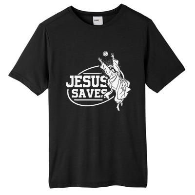 Jesus Saves Volleyball Gift Girls Tall Fusion ChromaSoft Performance T-Shirt