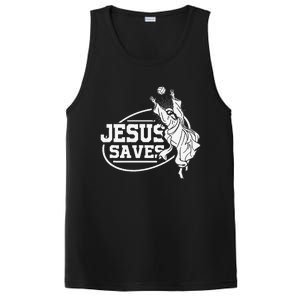 Jesus Saves Volleyball Gift Girls PosiCharge Competitor Tank