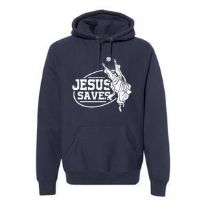 Jesus Saves Volleyball Gift Girls Premium Hoodie