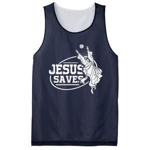 Jesus Saves Volleyball Gift Girls Mesh Reversible Basketball Jersey Tank