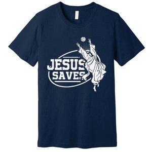 Jesus Saves Volleyball Gift Girls Premium T-Shirt