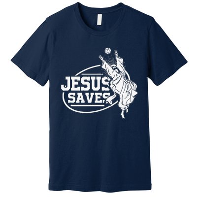 Jesus Saves Volleyball Gift Girls Premium T-Shirt