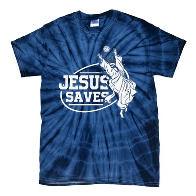 Jesus Saves Volleyball Gift Girls Tie-Dye T-Shirt