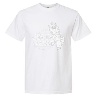 Jesus Saves Volleyball Gift Girls Garment-Dyed Heavyweight T-Shirt