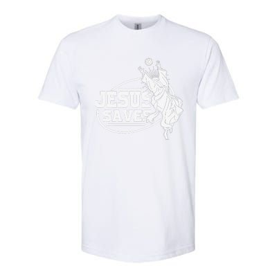 Jesus Saves Volleyball Gift Girls Softstyle CVC T-Shirt