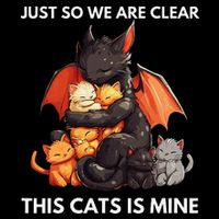 Just So We Are Clear This Cats Is Mine Lover Cat Dragon .Png Drawstring Bag