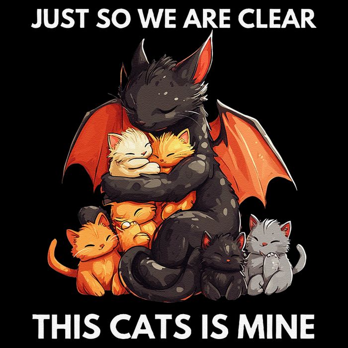 Just So We Are Clear This Cats Is Mine Lover Cat Dragon .Png Drawstring Bag