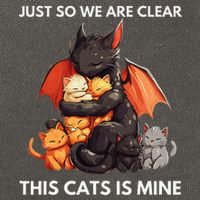 Just So We Are Clear This Cats Is Mine Lover Cat Dragon .Png Cotton Canvas Backpack