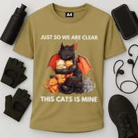 Just So We Are Clear This Cats Is Mine Lover Cat Dragon .Png Cooling Performance Crew T-Shirt