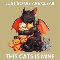 Just So We Are Clear This Cats Is Mine Lover Cat Dragon .Png Cooling Performance Crew T-Shirt