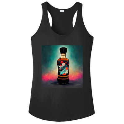 Japanese Sakura Whiskey Bottle Ladies PosiCharge Competitor Racerback Tank