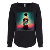 Japanese Sakura Whiskey Bottle Womens California Wash Sweatshirt