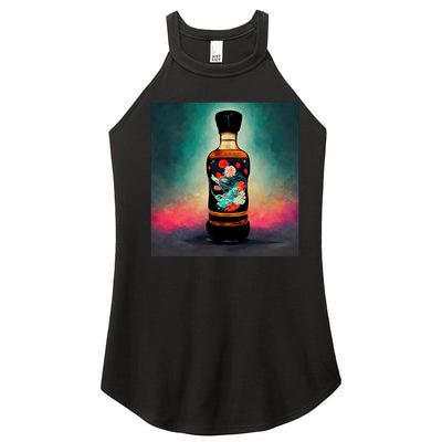 Japanese Sakura Whiskey Bottle Women’s Perfect Tri Rocker Tank