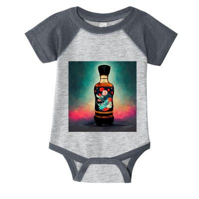 Japanese Sakura Whiskey Bottle Infant Baby Jersey Bodysuit