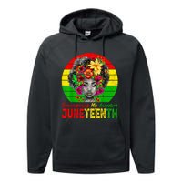 Juneteenth Shirts Women Remembering My Ancestors Black Women Performance Fleece Hoodie