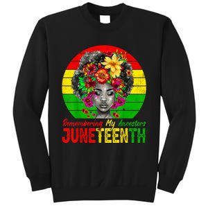 Juneteenth Shirts Women Remembering My Ancestors Black Women Sweatshirt