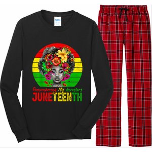 Juneteenth Shirts Women Remembering My Ancestors Black Women Long Sleeve Pajama Set