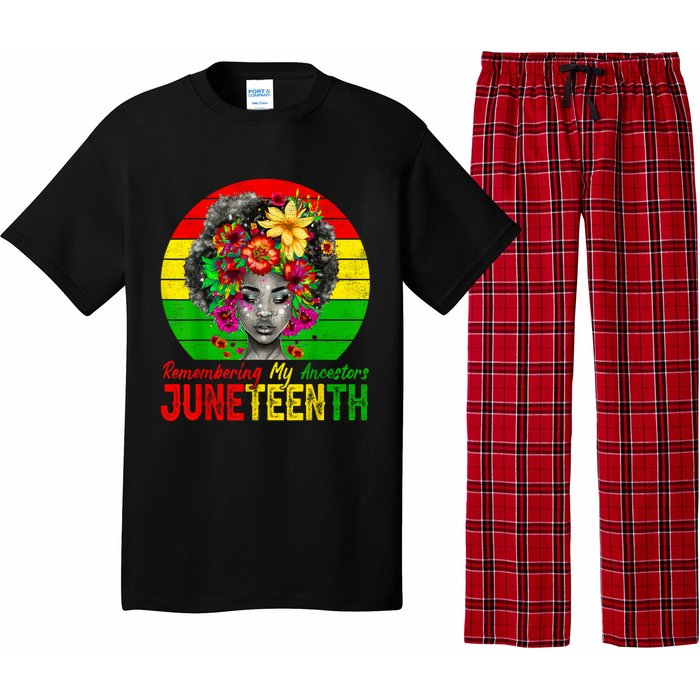 Juneteenth Shirts Women Remembering My Ancestors Black Women Pajama Set